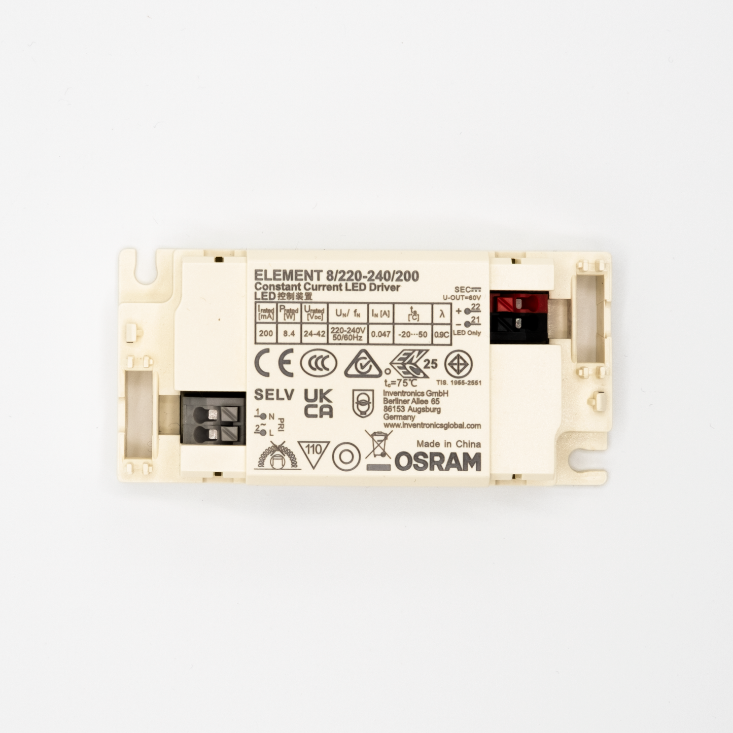 OSRAM ELEMENT 8/220-240/200 – LED-Treiber (200 mA CC)