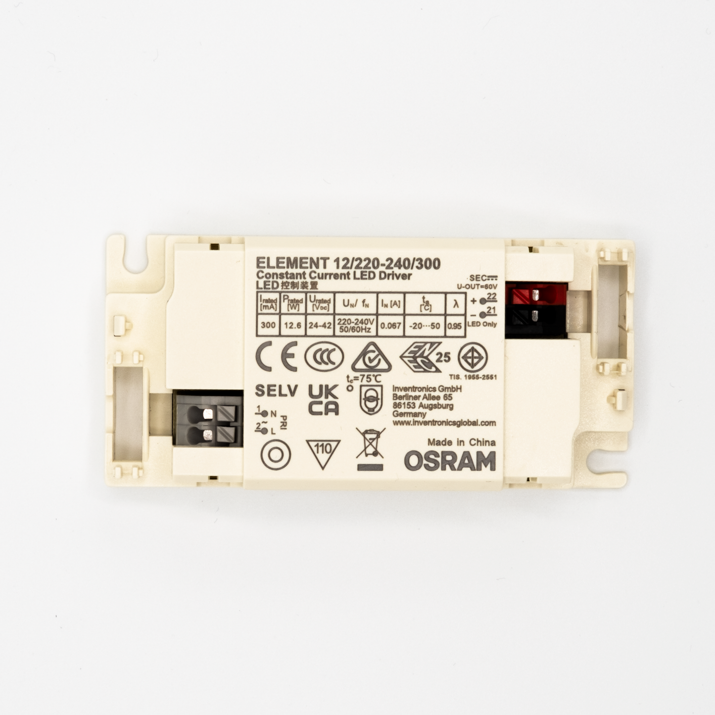 OSRAM ELEMENT 12/220-240/300 – LED-Treiber (300 mA CC)