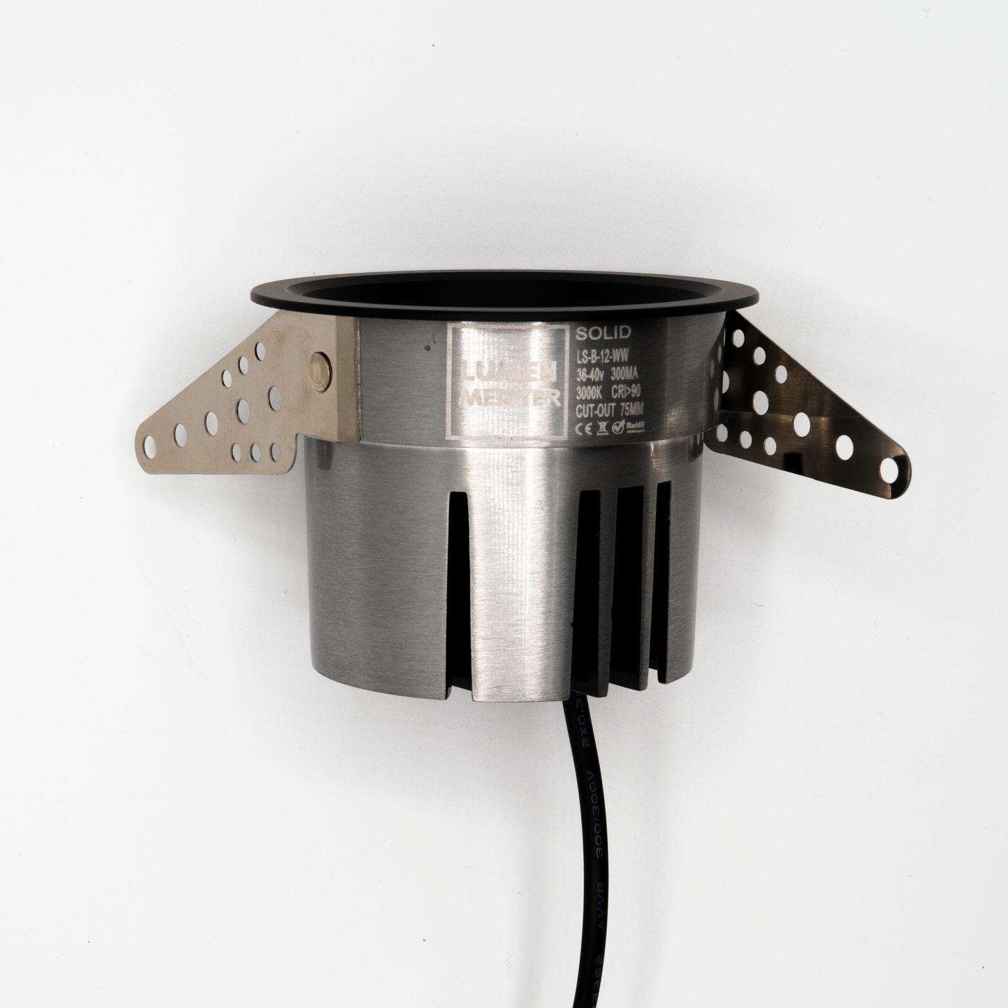 SOLID65 Einbauspot - black