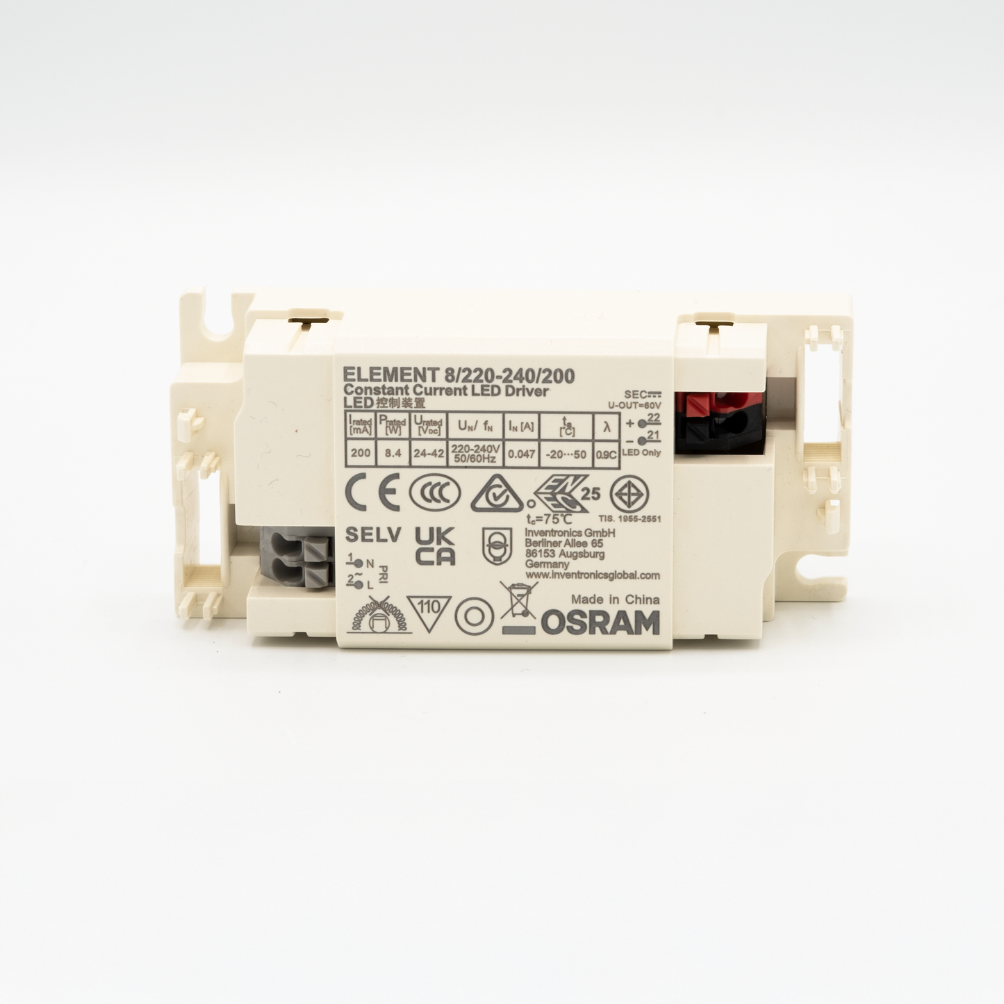 OSRAM ELEMENT 8/220-240/200 – LED-Treiber (200 mA CC)