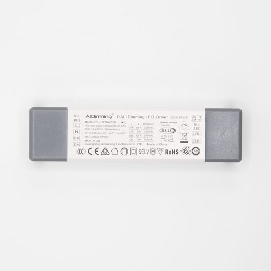 PE-L12DA – 12W DALI2 DT6 LED-Treiber (Konstantstrom, flickerfrei)