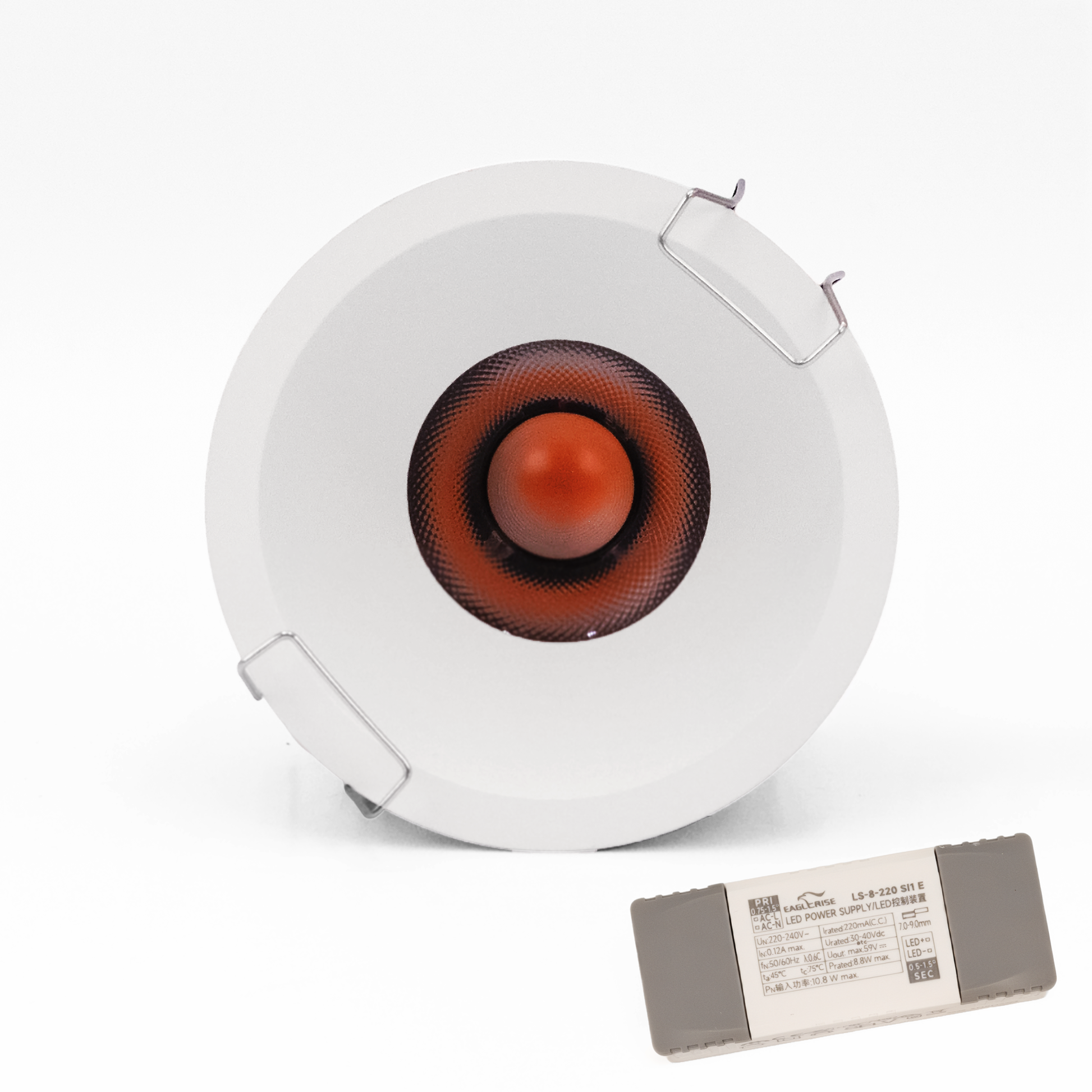 CORE Einbauspot Set mit Eaglerise LED-Treiber – Frontansicht